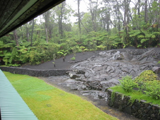 Lava flow in back of the house