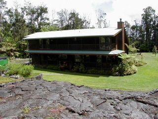 Back of our house - from the lava flow