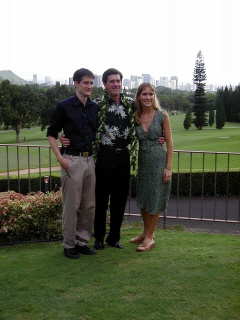 Doug with his son and daughter